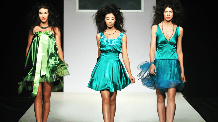 Models on runway.