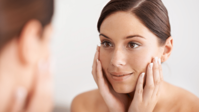 Woman with smooth, glowing skin after Jalupro treatment.