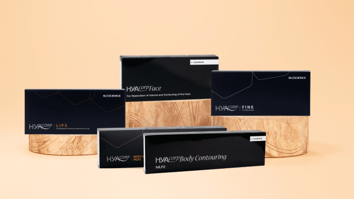 Different kinds of Hyacorp fillers.