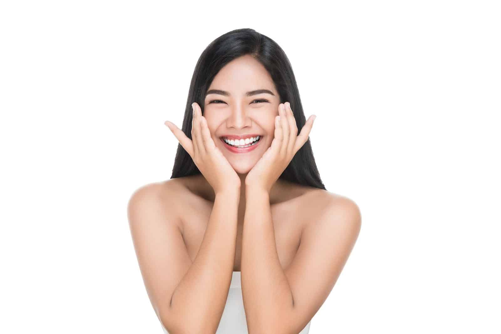 Woman feeling happy and confident after Botox treatment.