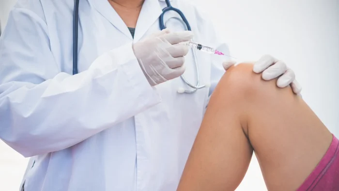 Knee injection. 