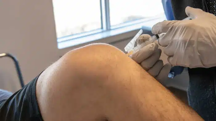 Knee injection. 
