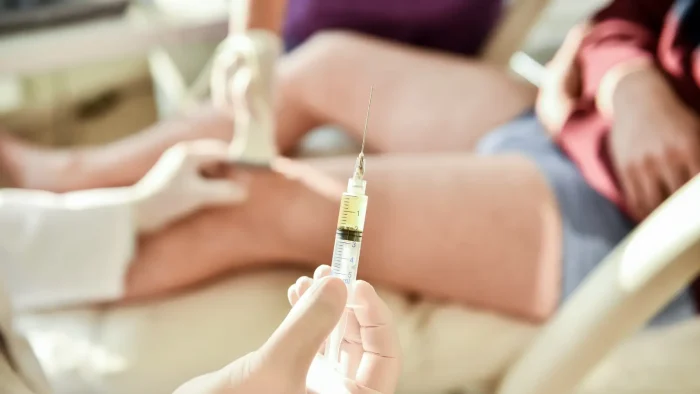 Knee injection. 