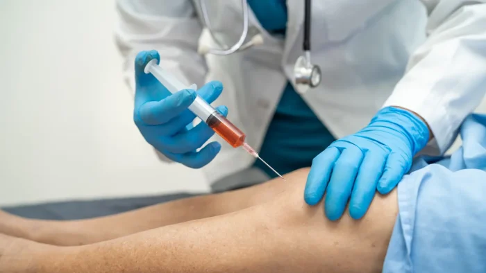Knee injection. 