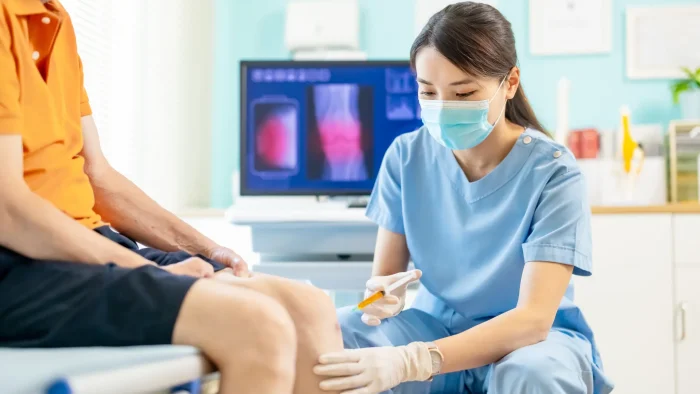 Knee injection. 