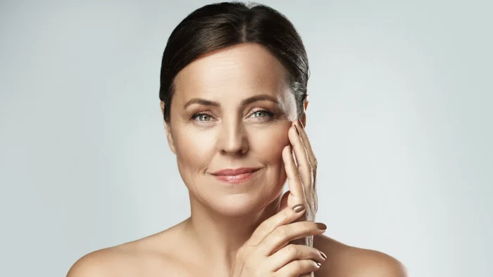 Woman with good skin.