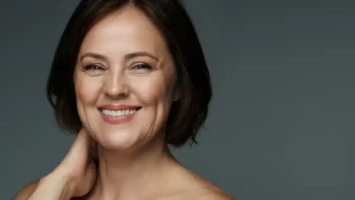 Woman with good skin.