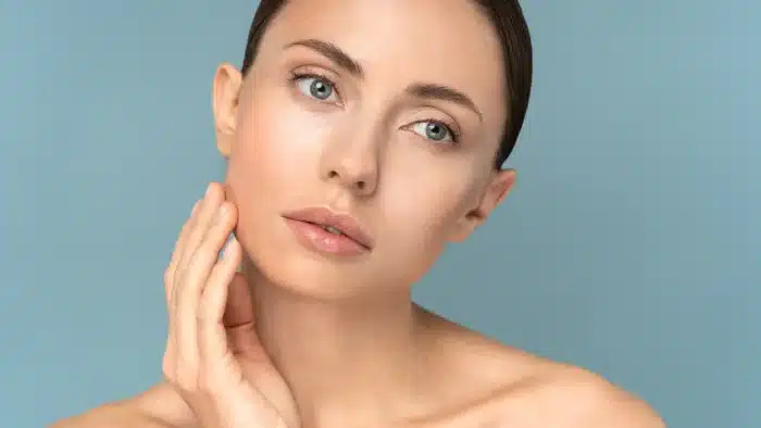 Woman with good skin.