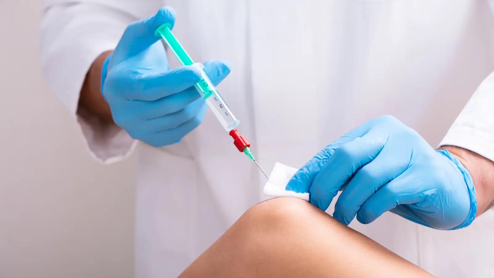 Knee injection.