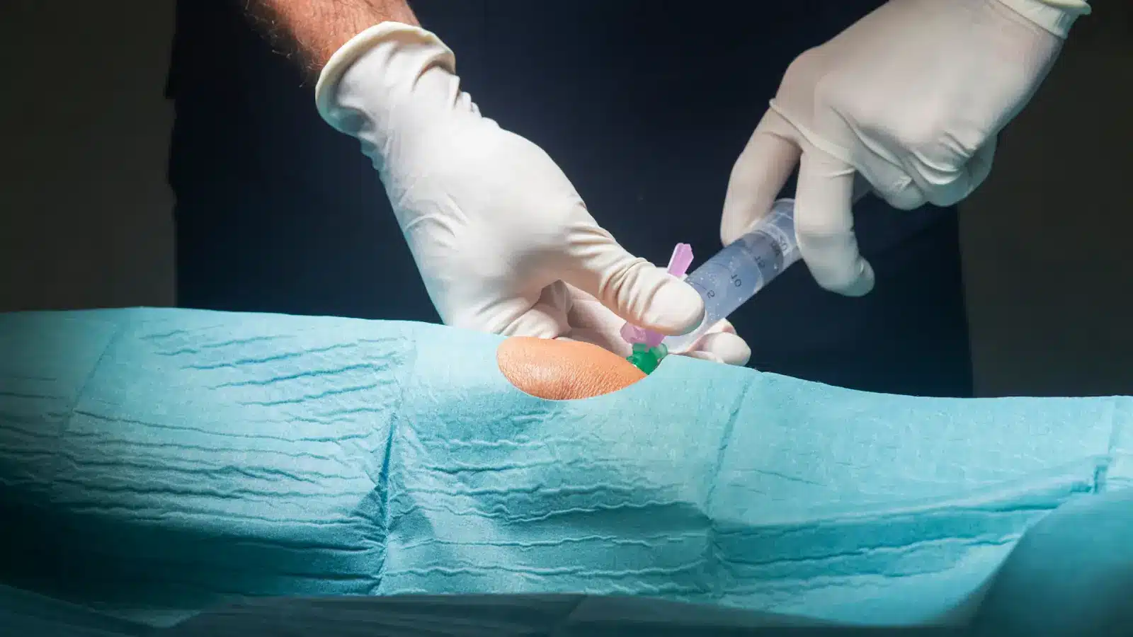 Knee injection.