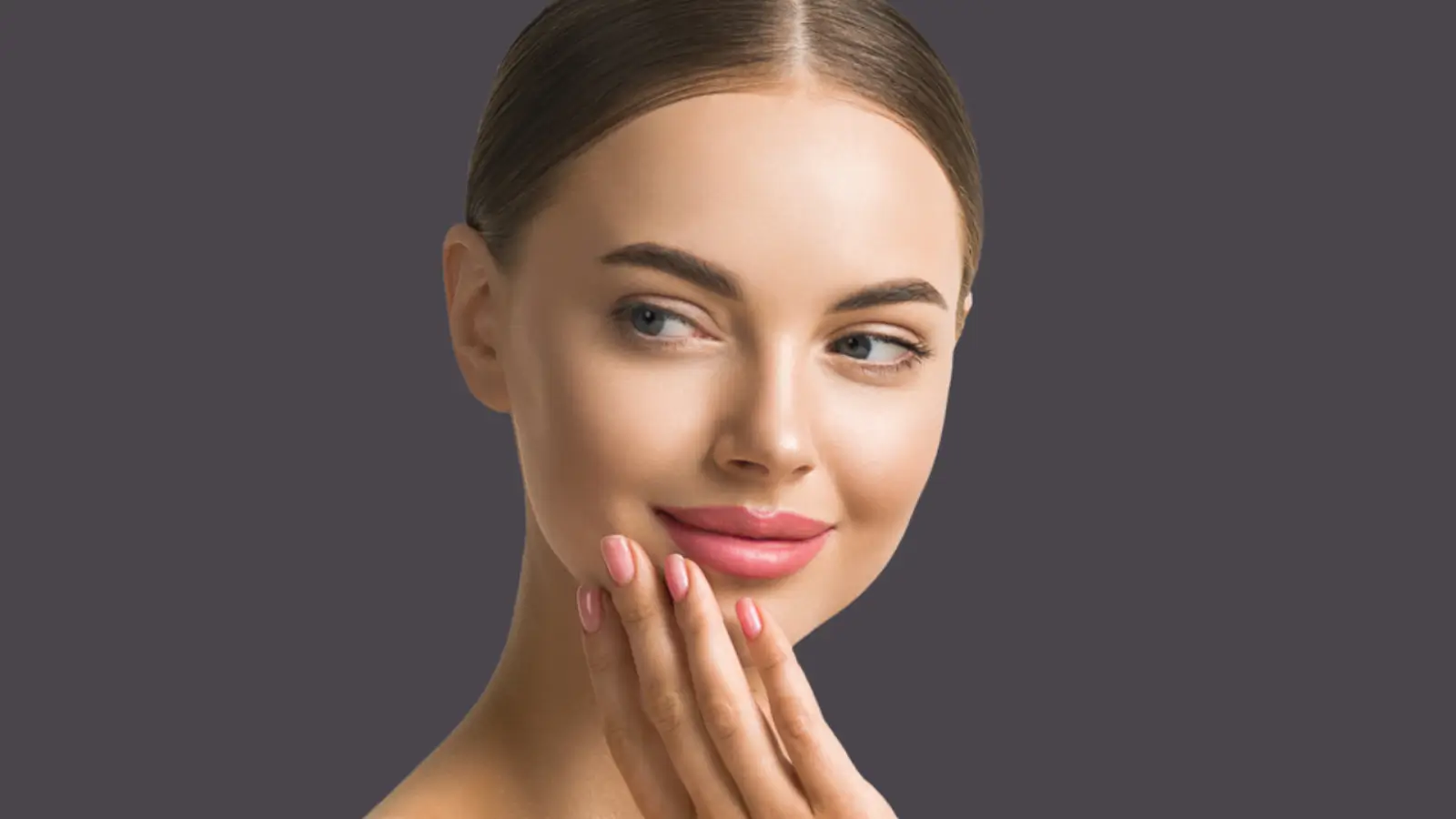Woman with luscious lips.
