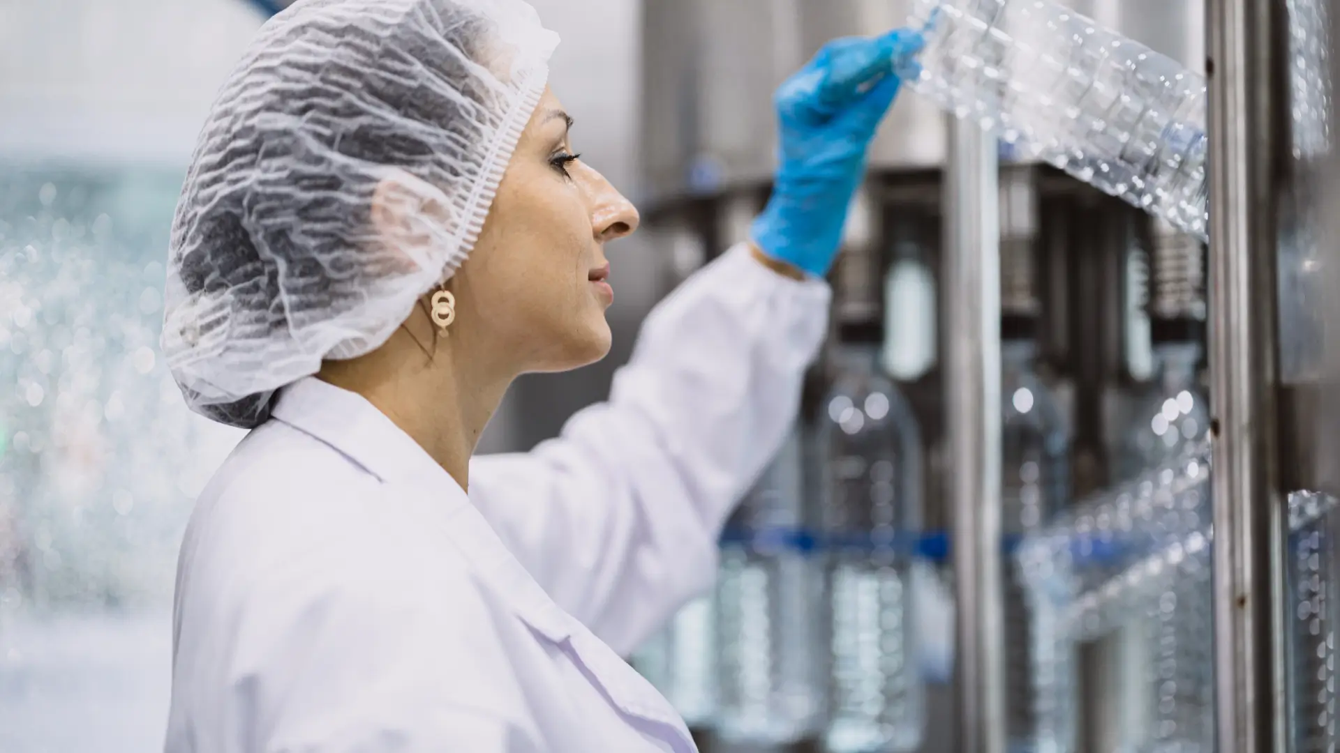 Woman checking process.