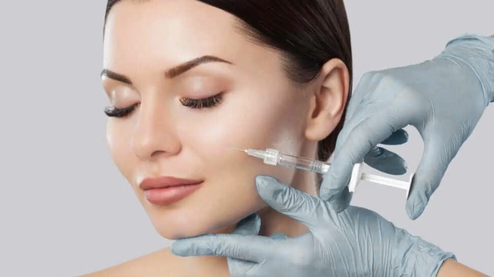 Woman gettin injections. 