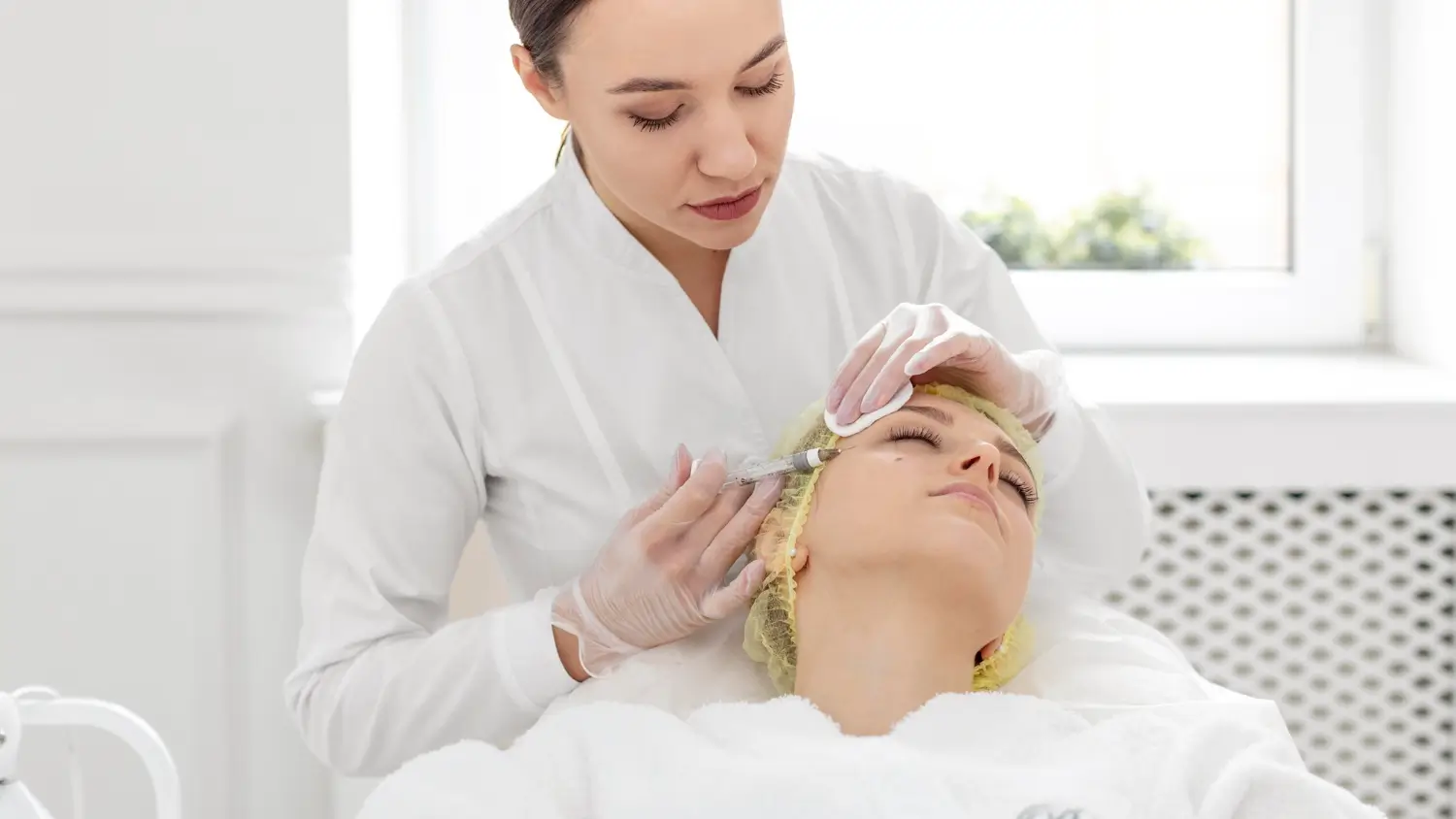 A professional expertly administers filler into the face for rejuvenated skin.
