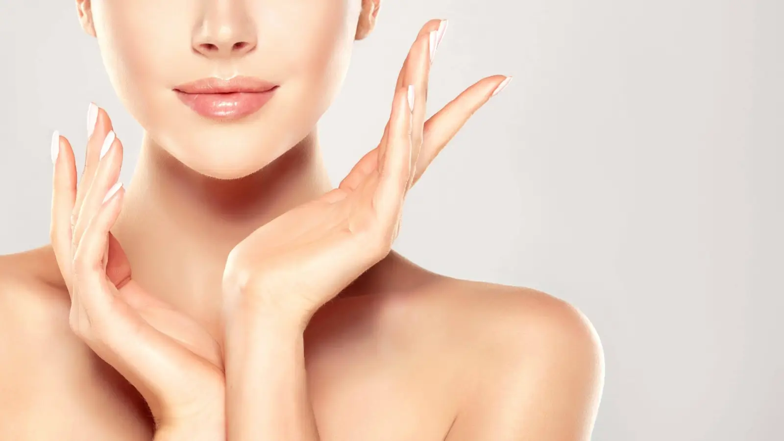 Woman with glowing skin.