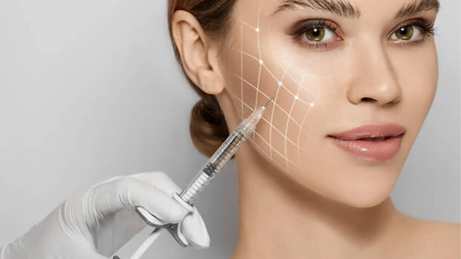 Woman getting a facial treatment. 