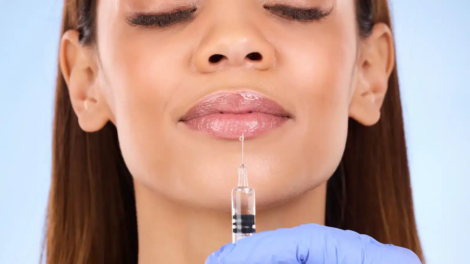 Woman getting injection.
