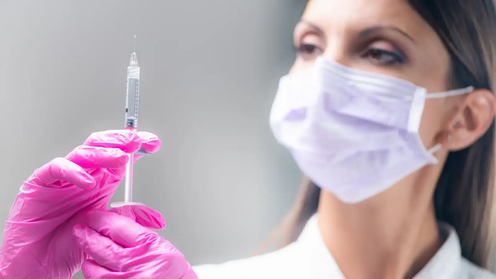 Person with injection. 