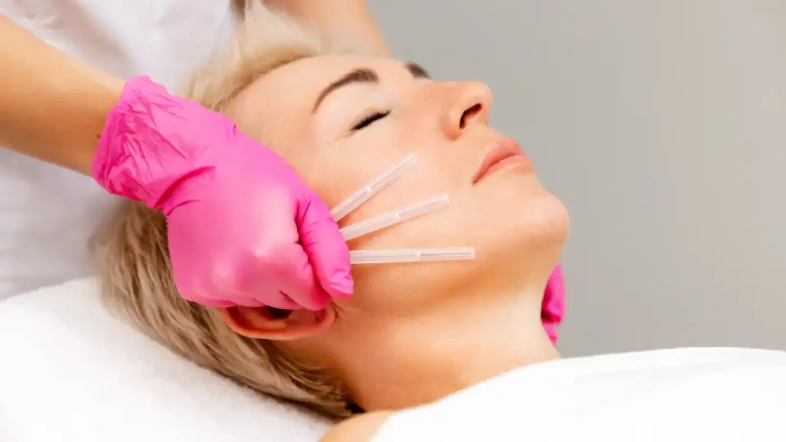 Person getting treatment.