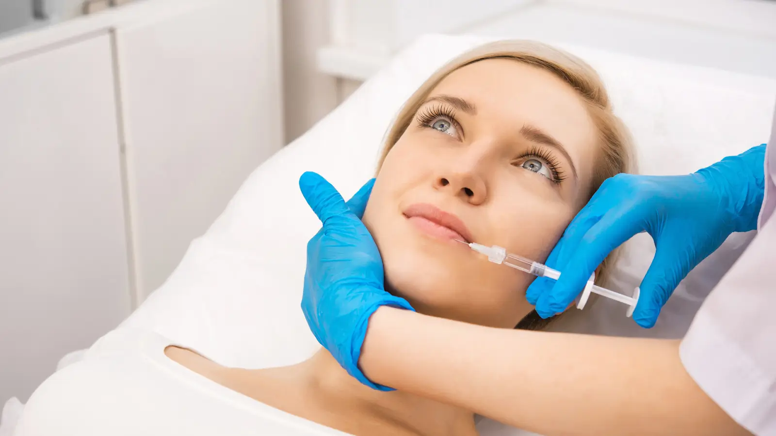 Person getting injection.
