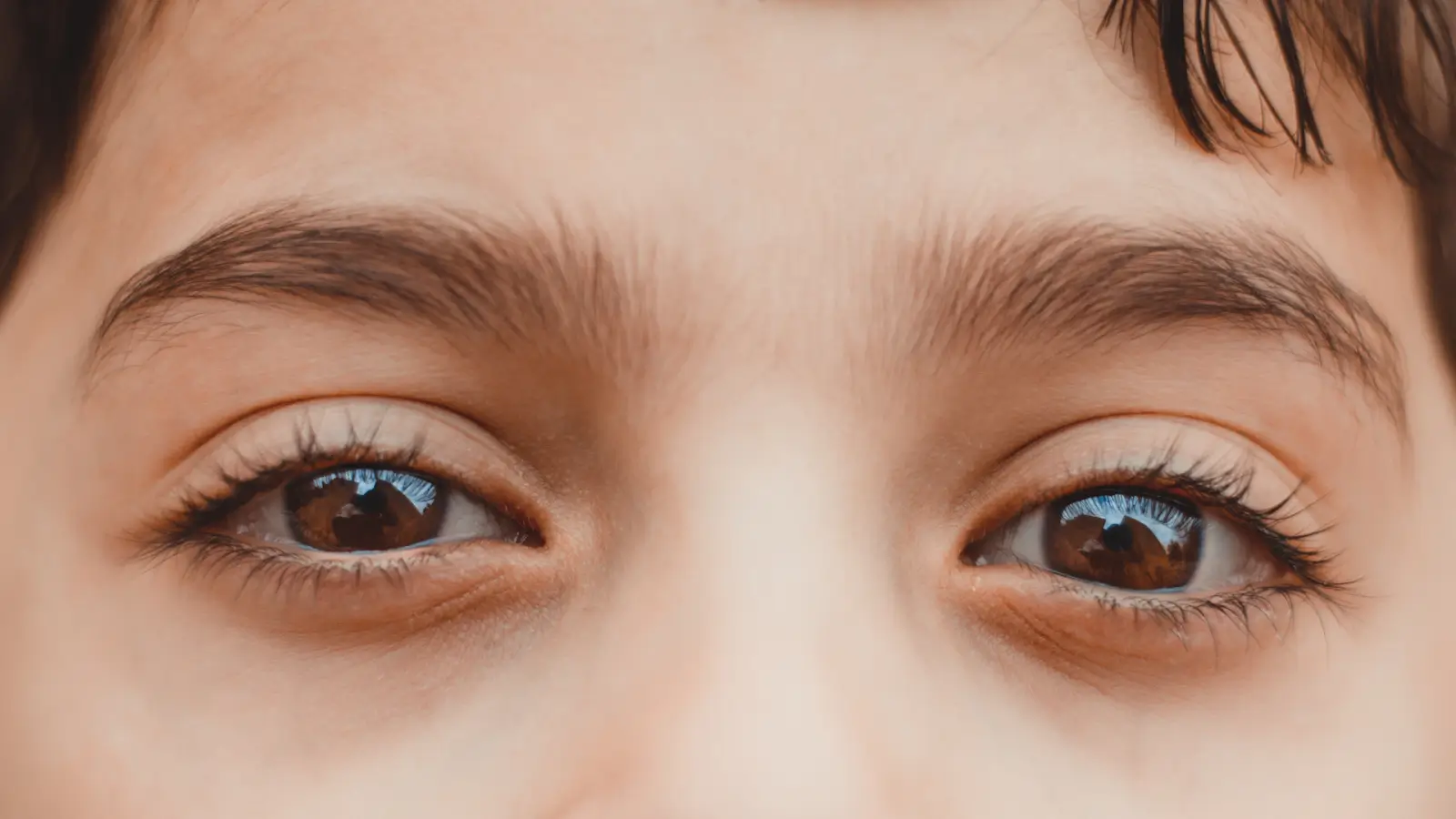 Close up of a person's eyes