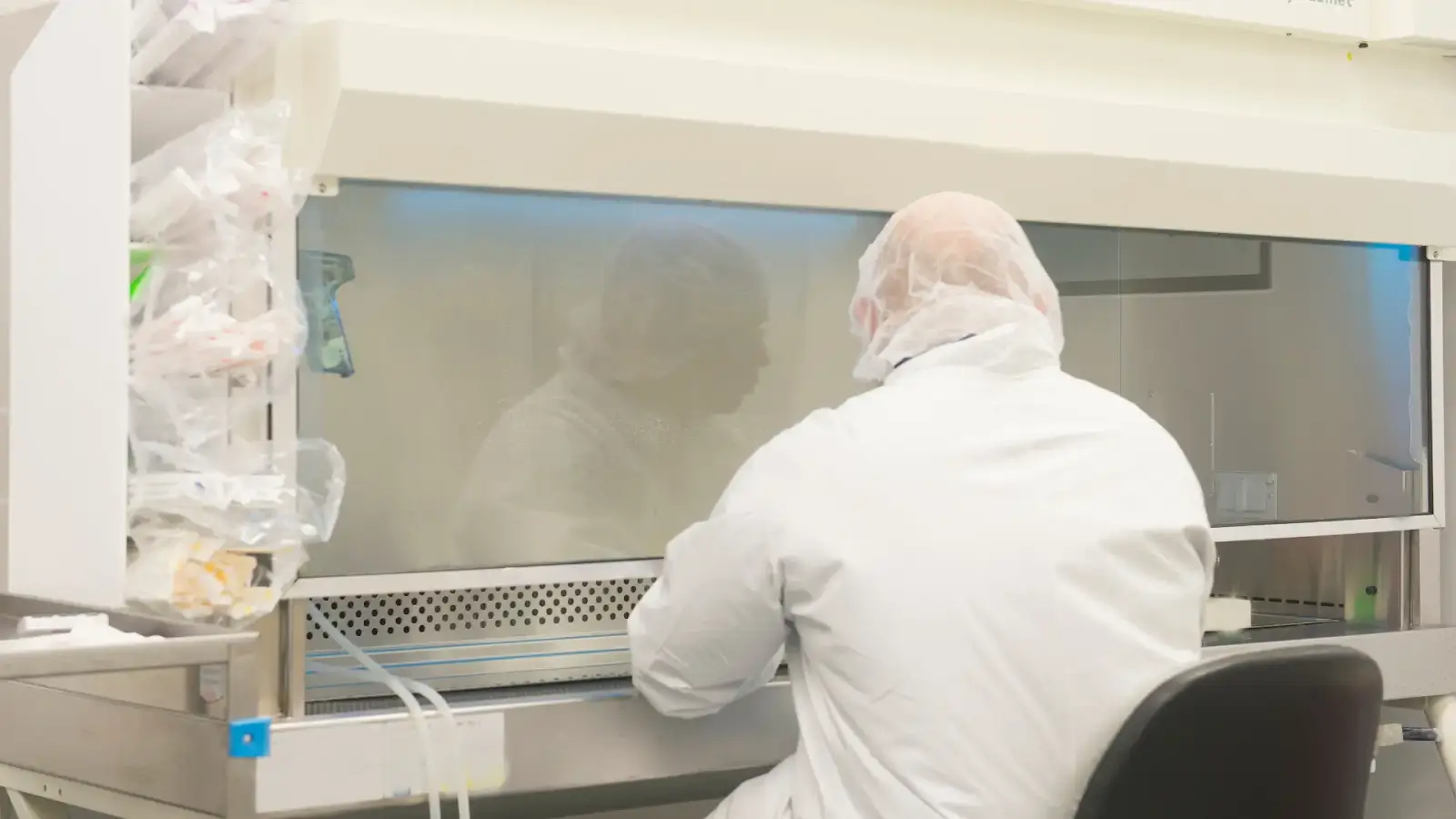 Person doing experiment.
