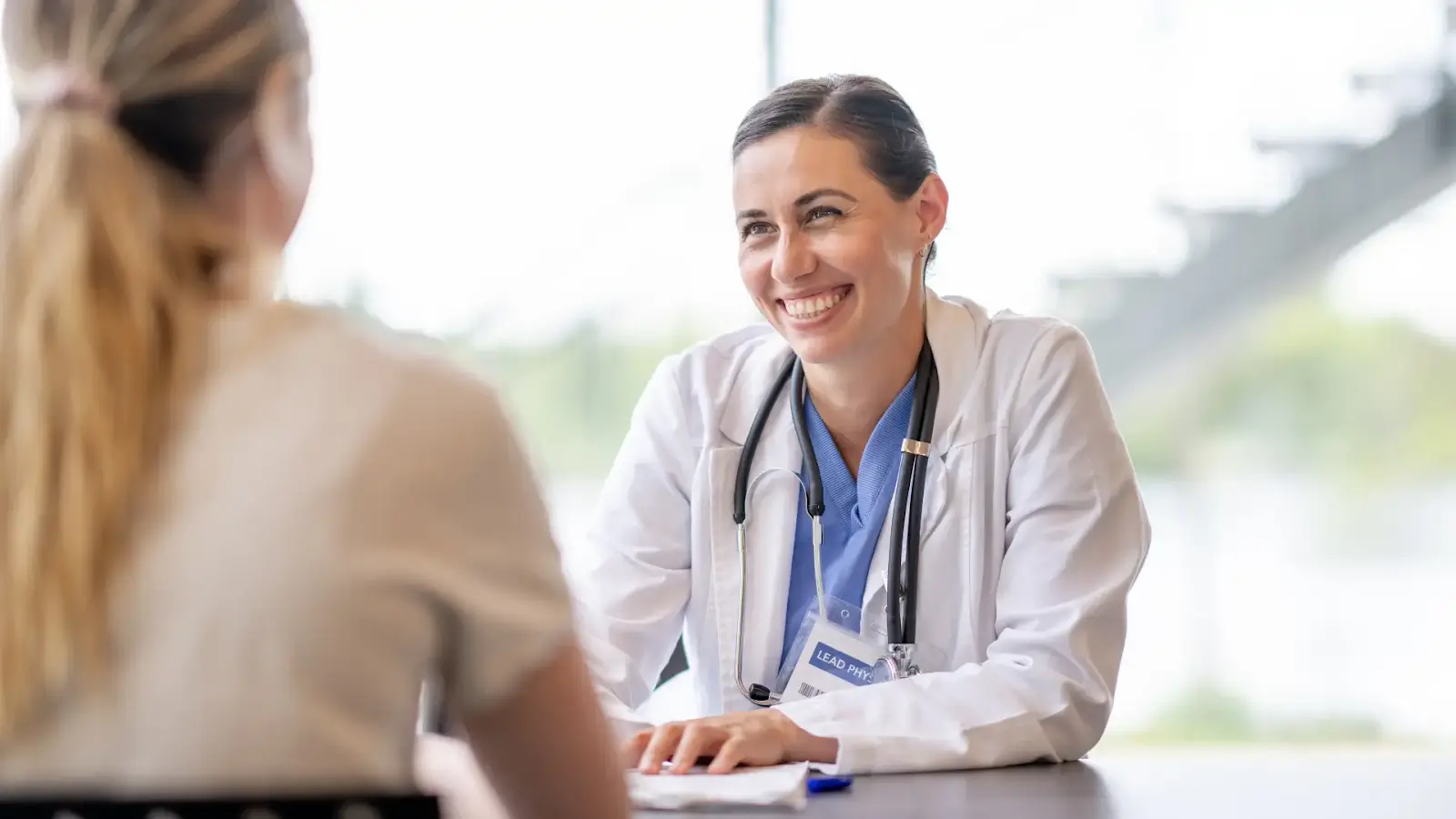 Doctor talking to patient about Cimzia.