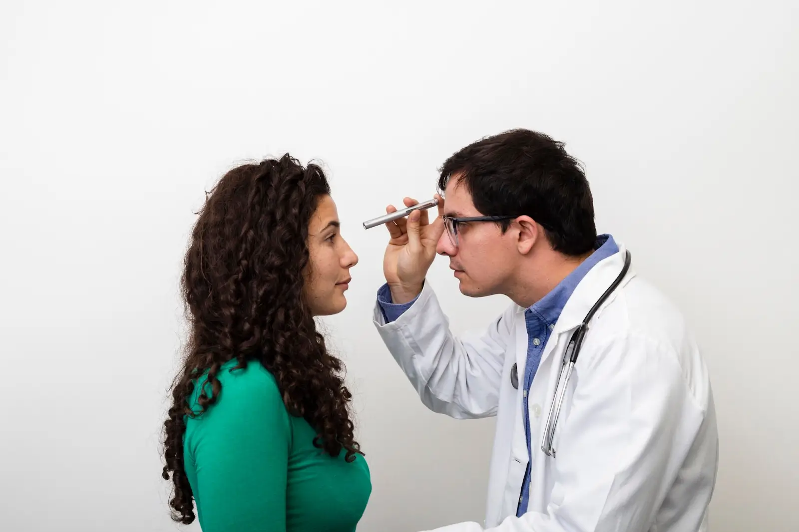 Patient with doctor.