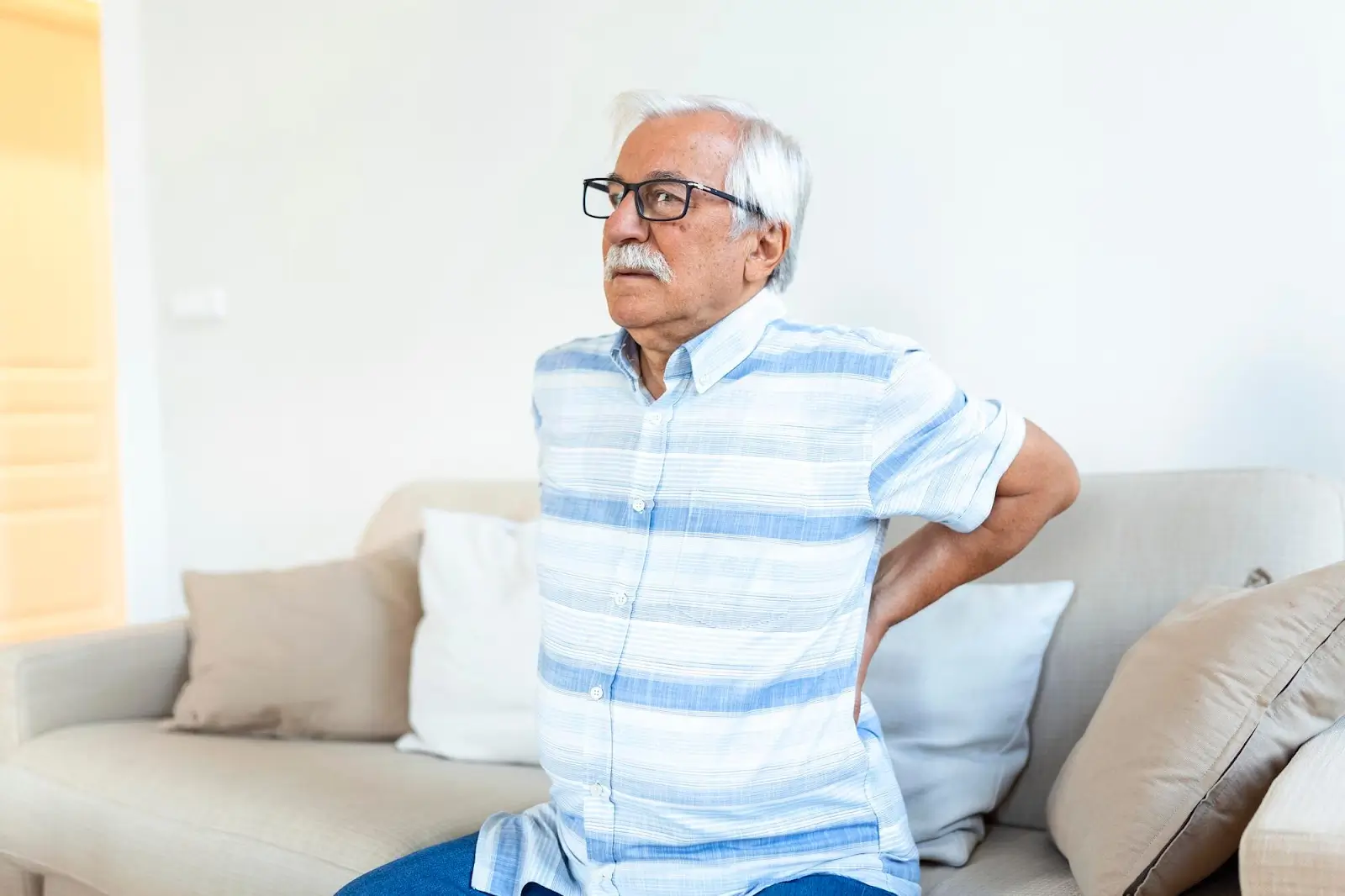 Person with back pain.