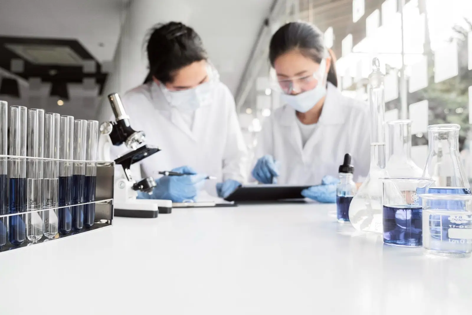 People in labs.