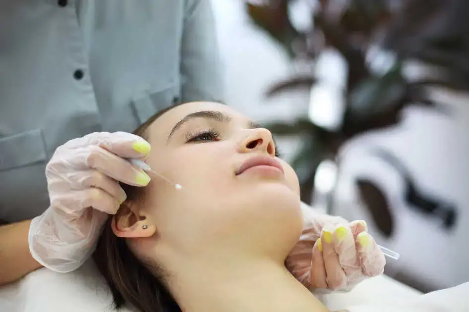 Girl getting treatment. 