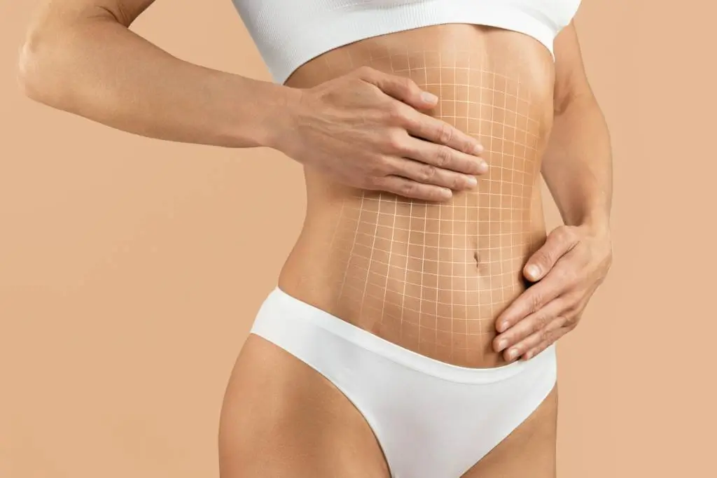 Person with flatter stomach. 