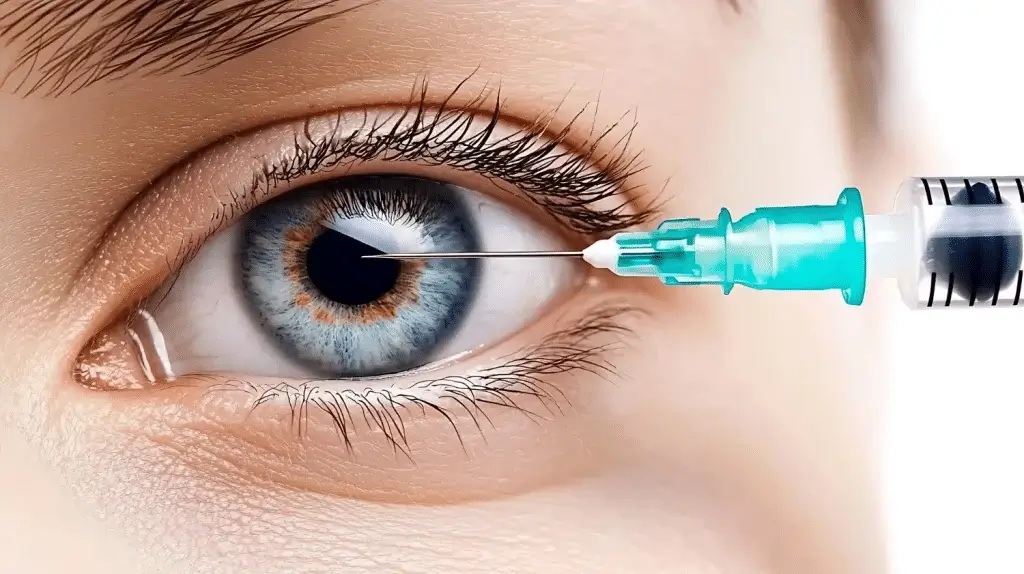 Eye injection.